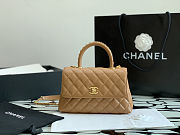 Chanel Caviar Coco Flap Dark Beige Crossbody Bag 23 cm - 5
