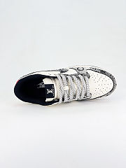 Nike SB Dunk Low x Louis Vuitton in white with black monogram fabric details - 5