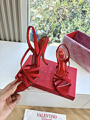 Valentino Garavani 105mm Fetishique velvet in red high heel 10.5 cm - 3