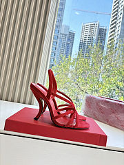 Valentino Garavani 105mm Fetishique velvet in red high heel 10.5 cm - 2