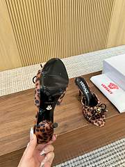 Versace 85mm Opera Bow leopard-print mules - 6