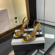 Aquazzura Moves 105 sandals in gold metallic leather 10.5 cm - 4