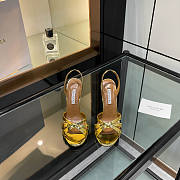 Aquazzura Moves 105 sandals in gold metallic leather 10.5 cm - 3