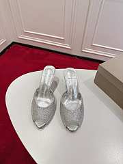 Christian Louboutin Me Dolly Strass mules in silver  and strass 5.5 cm - 1