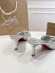 Christian Louboutin Me Dolly Strass mules in silver  and strass 5.5 cm - 5