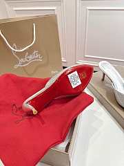 Christian Louboutin Me Dolly Strass mules in silver  and strass 5.5 cm - 3
