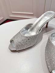 Christian Louboutin Me Dolly Strass mules in silver  and strass 5.5 cm - 2