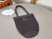 Chloé Summer Banana small tote bag in dark brown raffia 22*30*2cm - 4