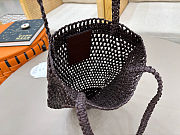 Chloé Summer Banana small tote bag in dark brown raffia 22*30*2cm - 3