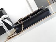 Chanel 24A black quilted patent chain around heart flap bag 15*24.5*4cm - 5