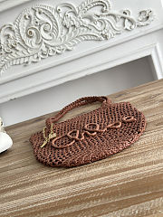 Chloé Summer Banana tote bag in brown raffia 22*30*2cm - 4