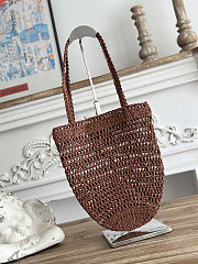 Chloé Summer Banana tote bag in brown raffia 22*30*2cm - 3