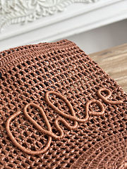 Chloé Summer Banana tote bag in brown raffia 22*30*2cm - 2