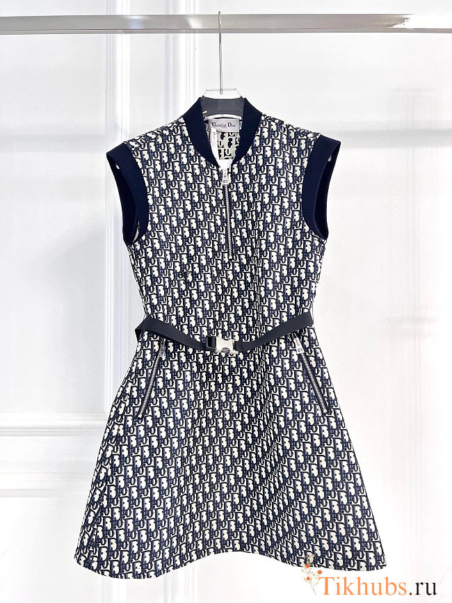Christian Dior Dress Sleeveless Navy - 1