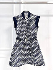 Christian Dior Dress Sleeveless Navy - 1