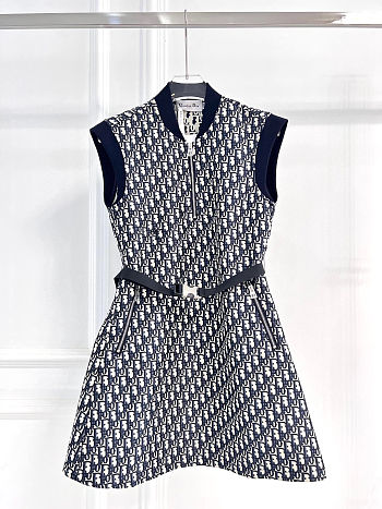 Christian Dior Dress Sleeveless Navy
