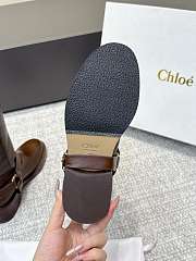Chloé Dakota brown leather biker boots with gold-tone hardware - 3