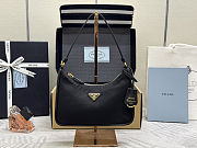 Prada Tessuto Nylon Saffiano Mini Re-Edition 2005 Bag Black 22x18x6.5cm - 1