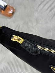 Prada Tessuto Nylon Saffiano Mini Re-Edition 2005 Bag Black 22x18x6.5cm - 2