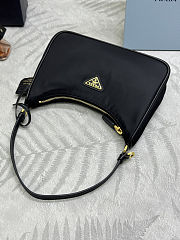 Prada Tessuto Nylon Saffiano Mini Re-Edition 2005 Bag Black 22x18x6.5cm - 5