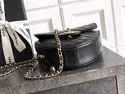 Chanel CC In Love Heart Clutch with Chain in black lambskin leather 18x19 x5.5cm - 4
