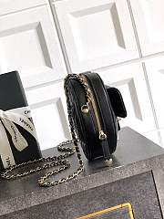 Chanel CC In Love Heart Clutch with Chain in black lambskin leather 18x19 x5.5cm - 3