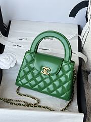  Chanel Nano Kelly Shopper bag calfskin leather in green 13-19-7cm - 1