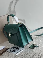  Bvlgari Serpenti Forever Medium Top Handle Bag in emerald green calf leather 20.5 X 15 X 9  - 4