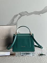  Bvlgari Serpenti Forever Medium Top Handle Bag in emerald green calf leather 20.5 X 15 X 9  - 3