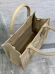Dior Book Tote bag in light brown calfskin leather 26x12x21 cm - 3