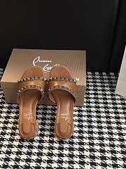 Christian Louboutin Pyramule Slide Sandal brown - 5