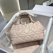  Dior Toujours bag in powder beige Macrocannage calfskin 23*14*12cm - 5