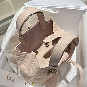  Dior Toujours bag in powder beige Macrocannage calfskin 23*14*12cm - 3