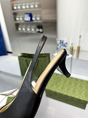  Gucci Horsebit leather slingback pumps heel 3.5 cm - 2