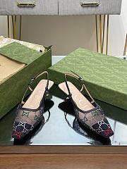 Gucci GG crystal-embellished slingback pumps in black meshb heel 3.5 cm - 6