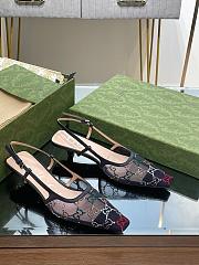 Gucci GG crystal-embellished slingback pumps in black meshb heel 3.5 cm - 3