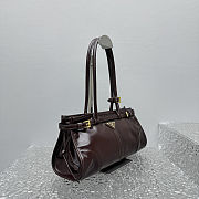 Prada Bonnie medium leather handbag in a burgundy color 32x15x13 cm - 5