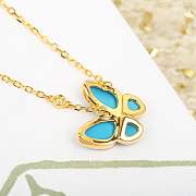 Van Cleef & Arpels Two Butterfly pendant in yellow gold with turquoise - 5