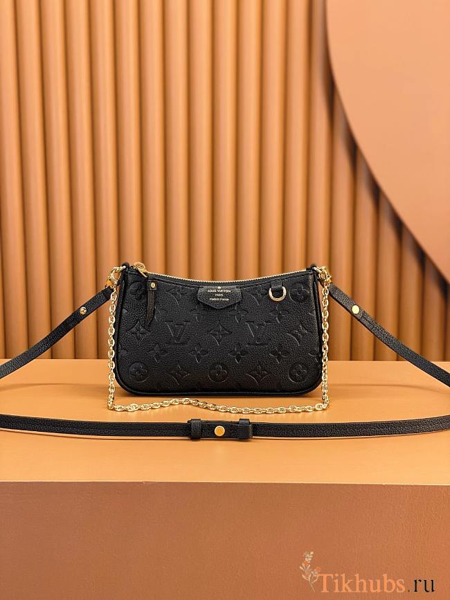  Louis Vuitton Easy Pouch On Strap bag in black Monogram Empreinte leather 19*12*3cm - 1