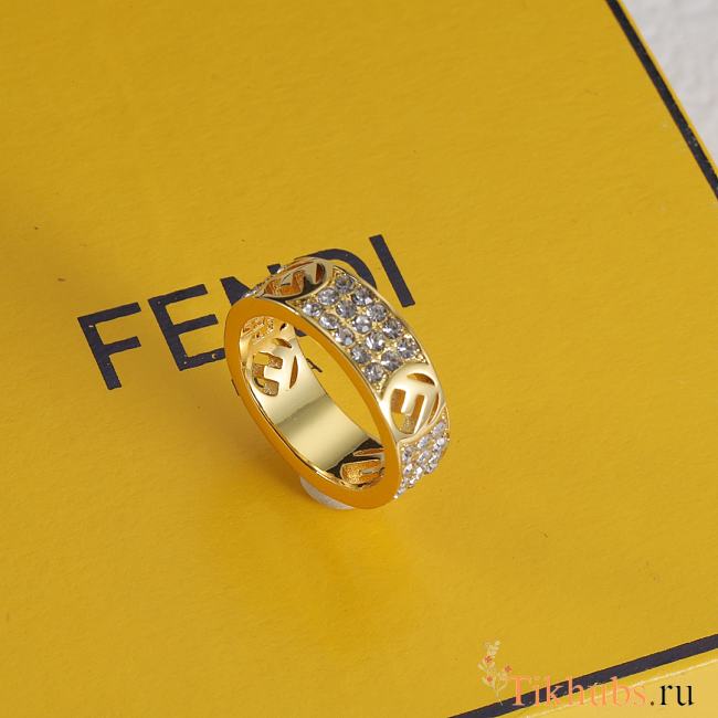 Fendi ring crystals gold - 1