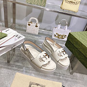 Gucci Interlocking G Sandal GG White - 1