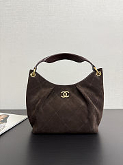 Chanel Maxi Hobo Bag in dark brown suede 32*20*9 cm - 1