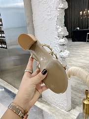  Valentino Beige Leather Rockstud Ankle Strap 60 mm - 4