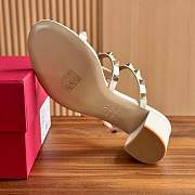 Valentino Garavani Rockstud Ivory Leather City Mule, 60mm - 5