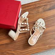 Valentino Garavani Rockstud Ivory Leather City Mule, 60mm - 2