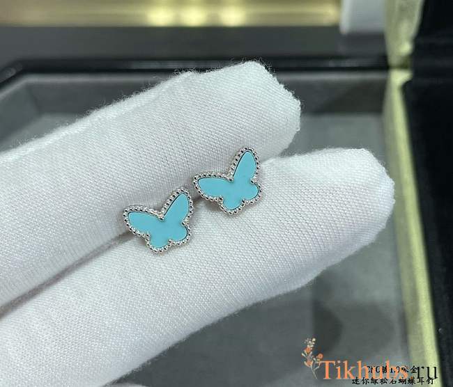 Van Cleef & Arpels Sweet Alhambra Turquoise Butterfly earring  - 1