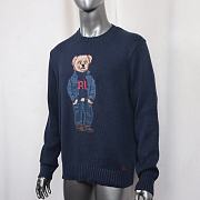 Polo Ralph Lauren navy blue cotton-blend Polo Bear sweater - 3