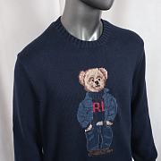 Polo Ralph Lauren navy blue cotton-blend Polo Bear sweater - 5