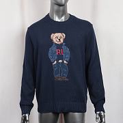 Polo Ralph Lauren navy blue cotton-blend Polo Bear sweater - 6