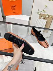 Hermès Lilia ballet flat in Nappa brown - 6